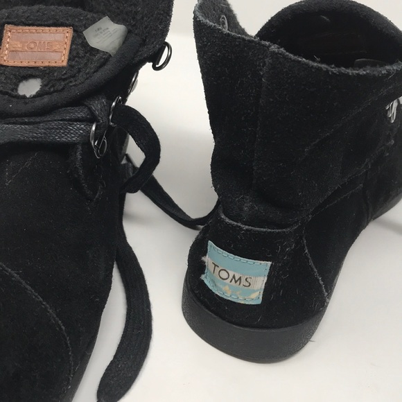 TOMS W 8 suede chukka style lace up high top black - Picture 3 of 9